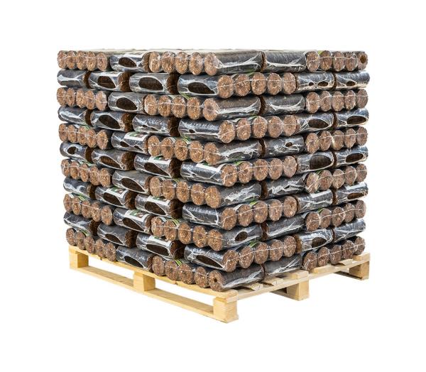 BIOMAC Rindenbriketts rund / GLUTHALTER 1000kg Palette